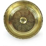 Tekno Trust Sarı Bakır Hamam Tası - Ahşap