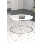 Tekno Trust Suntalam Orta Sehpa Terra Lüx Gümüş Beyaz Yuvarlak 70 x 46 Klasik 2 Yıl Klasik Gümüş