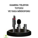 tekno Vlog ve Canlı Yayın İçin Çift Yaka Mikrofonu ve Tripodlu Selfie Çubuğu Seti 2026