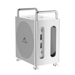 Teknobiyotik 8 in 1 Mac Mini M4 Workstation Thunderbolt 4, 2x Nvme SSD, 3x USB 3.2, SD/TF Card, 2x DP 4K, Güç Düğmesi, 30W PD, Type-C, Dock & SSD Kutusu (TB1201)