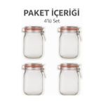 Teknocan 4'lü Kilitli Saklama Poşeti, Kavanoz Görünümlü | 500 ml | Gıda Saklama, Baharat, Kurabiye, Makarna, Atıştırmalık Için Uygun | Pe Malzeme | Zararlı Kimyasal Içermez - 0 Siyah - Option-1