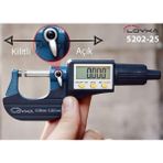 Teknocan 5202-25 Dijital Hassas Mikrometre 0-25 mm - Option-1