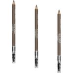 Teknocan Fırçalı Yumuşak Uçlu Belirginleştirici Kahverengi Kaş Kalemi-Eyebrow Expert Powdery Liner 101 Nude (3 Paketi) - 0-Siyah
