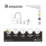 Teknocan KS2798ALBS Vali Güverte Montajlı Mutfak Bataryası, Pirinç Püskürtücü, 20,27 Cm, Fırçalanmış Nikel - Ahşap