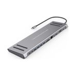 Teknocan Marketing 14IN1 Type-C To Istasyonu 14'ü 1 Arada HDMI VGA Pd(3.0), 4 * Usb, 2 * USB C, 10 / 100M Gigabit 14 In 1 Uyumlu Adaptör 9199A - Option-1 - 001-Renkli