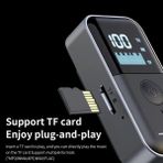 Teknocan Marketing 2’si 1 Arada Bluetooth 5.4 Ses Alıcı & Verici – 3.5mm Aux, Tf Kart Çalar, LED Ekranlı Kablosuz Adaptör, Dahili Pil, Araba, Tv, Pc & Hoparlör Için Müzik Aktarıcı | M20 - 1BW-Beyaz
