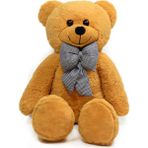 Teknocan Marketing 80 cm Dev Pelüş Papyonlu Ayı,peluş Ayı,yumuşak ve Sevimli Büyük Boy Oyuncak Ayıcık,sarılmalık Papyonlu,sevgiliye Hediye(Kahverengi) - 01-Mavi