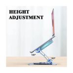 Teknocan Marketing 804D 360 Derece Dönebilir Alüminyum Katlanabilir Laptop Standı (Koyu Gri)