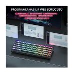 Teknocan Marketing Aula Hero 68 He Manyetik Klavye Trigger Jade Switch 8000Hz Rgb Neon Tkl Hot Swap Oyuncu Klavyesi Siyah - Option-1 - 001-Renkli