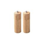 Teknocan Marketing Bambu Ahşap Gövdeli Tuz Karabiber Değirmeni Baharat Öğütücüsü 16 cm - 2 Adet - 377