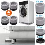 Teknocan Marketing Beyaz Eşya Ayağı Çamaşır Makinesi Mobilya Titreşim Önleyici Kaydırmaz ve Yükseltici 4 Lü Set (8,5 Cm) - 001-Renkli - Option-1