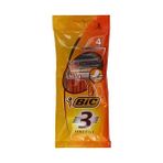Teknocan Marketing Bıc 3 Sensitive Erkek Tıraş Bıçağı 4'lü Poşet (1 x 4 Adet), 3 Bıçaklı, Aloe Vera ile Zenginleştirilmiş Kayganlaştırıcı Jel Şerit - Option-1