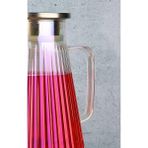 Teknocan Marketing Borosilikat Cam Sürahi, Lüster Boyamalı, Metal Kapaklı, 1.8l Kapasiteli, Dalgalı Konik Form, Ergonomik Kulplu, Şeffaf, Sıcağa Dayanıklı, Modern Tasarım - 1BW-Beyaz - --