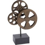 Teknocan Marketing Deco 79 Metal Film Makaraları Heykel, 11" x 5" x 16", Kahverengi - 0 - Siyah - Option-1
