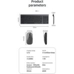 Teknocan Marketing Onezero Kablosuz Türkçe Klavye Mouse Set Şarjlı Klavye Mouse 2.4g USB Dongle ve Bluetooth Bağlantılı Ergonomik Tasarım Kablosuz Keyboard Fare Titanyum Renk ZR609 - Ahşap