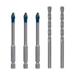 Teknocan Marketing Professional 5 Parça Expert Hex-9 Hardceramic Matkap Ucu Seti (Sert Fayanslar, Ø 6 Mm, Aksesuar Döner Matkap/vidalamalar) - Option-1