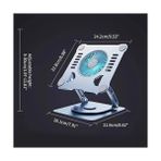 Teknocan Marketing Soğutuculu Notebook ve Laptop Stand Yüksekliği Ayarlanabilir Fanlı Tutucu 10-17 Inç Notebooklar ile Uyumlu 360 Derece DÖNER%100 Tok Alüminyum Alaşımlı Katlanır CZY524 (CZY524 - Silver)