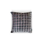 Teknocan Marketing Taupe Houndstooth Kazayağı Desenli Dekoratif Kırlent/yastık Kılıfı 45X45 CM,%100 Polyester Döşemelik Kumaş - 001-Renkli - Option-1