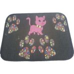 Teknocan Miapet Elekli Desenli Kedi Tuvalet Önü Paspası 60 x 45 cm Pembe Kedi - 000-Siyah - Option-1