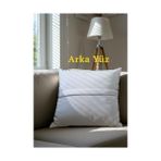 Teknocan Modern Desenli Kırlent Kılıfı Seti, 43X43 Cm, 4'lü, Turuncu-Gri, Premium Italyan Kadife - Option-1 - 001-Renkli