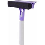 Teknocan Su Püskürtmeli Pencere Sileceği, Spreyli Cam Temizleme Aparatı, Banyo Duşakabin Aynası Temizleyici, Çok Amaçlı Cam Silme Scrubber Asorti Renk 22 cm - 1BW-Beyaz