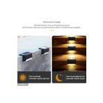 TeknoClass Güneş Enerjili Dekor Bahçe Aydınlatma Şarj Edilen Köşebent Merdiven Bahçe Solar Led Lamba (3 Adet)