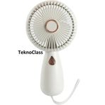 TeknoClass Taşınabilir Mini Güçlü Parvaneli Renkli Mini El Fanı Şarjlı Taşıma Ipli Mini Vantilatör