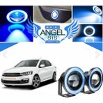 TeknoClub Renault Araçlar Için Uyumlu Universal Mercekli LED Angel Sis Farı 89 mm - RENK - Beyaz