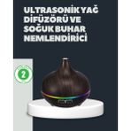 Teknodayım 550ML Ultrasonik Hava Nemlendirici ve Aromaterapi Difüzörü - Renkli