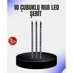 Teknodayım Dekoratif LED Meteor Işık 10’lu Çubuk Seti - 00 Beyaz