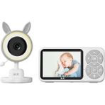 Teknodayım Karşılıklı Sesli Bebek Kamerası 4x Zoom Sıcaklık Sensörlü - 1BW-Beyaz