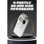 Teknodayım Powerbank Şarj Cihazı 4 Çıkışlı 20.000 Mah Powerbank Kompakt Yüksek Kapasiteli Hızlı Şarj - 0 - Siyah - 10