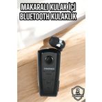 teknodayım Tüm Telefonlara Uyumlu Mikrofonlu Titreşimli Makaralı Bluetooth Kulakiçi Kulaklık