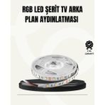 Teknodayım Tv Arkası LED Şerit Işık Otomatik Açma Kapama Özellikli 2mt