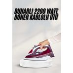 teknodayım Yeni Nesil Kırmızı Buharlı Ütü 2200 Watt Seramik Tabanlı Yüksek Buhar Gücü