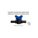 teknodrip Kurtağzı Conta Çıkış Mini Vana 20x20mm 50 Adet Ve Conta Dahil