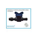teknodrip Yüzüklü Conta Çıkış Mini Vana 17x16mm 50 Adet Ve Conta Dahil
