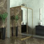 Teknoduş Bronze Rigel 6mm Reflekte Cam Dikdörgen Duşakabin Kahverengi