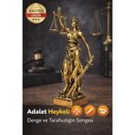 TeknoEser Adalet Heykeli – Terazili Lady Justice Dekoratif Masa ve Ofis Biblosu