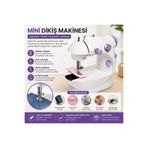 TeknoEser Mini Dikiş Makinesi Taşınabilir Pratik Elektrikli Dikiş Makinası Ev Tipi Kompakt Tasarım
