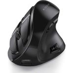 Teknofaji Kablosuz Dikey Şarj Edilebilir Bluetooth 2.4g Sessiz Mouse Ergonomik Sağ El 9 Adet Buton - Siyah