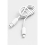 Teknofone iPhone Uyumlu Slikon Koruma Uçlu Usb-C To Lightning Örgülü 30W Hızlı Şarj Kablosu 11 12 13 14 Pro Max Serisi ile uyumlu - Beyaz - Gri - 1 adet