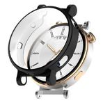 Teknoft Huawei Watch GT4 41mm için Saati Tam Saran TPU Ekran Koruyuculu Çizilme ve Darbelere Karşı Koruma Sağlayan Dokunmatik Etkilemeyen Silikon Kılıf (Siyah, GT4 41mm)