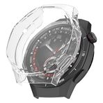 Teknoft Huawei Watch GT5 Pro 46mm için Saati Tam Saran TPU Ekran Koruyuculu Çizilme ve Darbelere Karşı Koruma Sağlayan Dokunmatik Etkilemeyen Silikon Kılıf (Şeffaf, GT5 Pro 46mm)