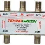 Teknogreen TG-S800 5-2500 Mhz 1 in 8 out Splitter