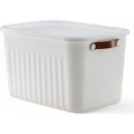 TeknoKapsül 1 Adet Düzenleyici Kapaklı Kutu, Dekoratif Saklama Kutusu, Organizer (35CM*25CM*22CM) Beyaz 15 Litr