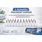 TeknoKapsül 2 Numara Hacamat Kupası 20 Adet Vakumlu Kupa Bardak Dayanıklı Plastik Manuel Hacamat Kabı