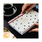 TeknoKapsül 2026 Spiralli Günlük Ajanda 12 Aylık – 17X24 cm Puantiye