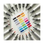 TeknoKapsül 24’lü Çift Uçlu Alkol Bazlı Marker Kalem Seti – Brush + Chisel