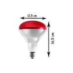 TeknoKapsül 250W Infrared Kırmızı Ampul E27 Isıtıcılı Lamba Kırmızı Işık